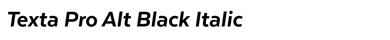 Texta Pro Alt Black Italic